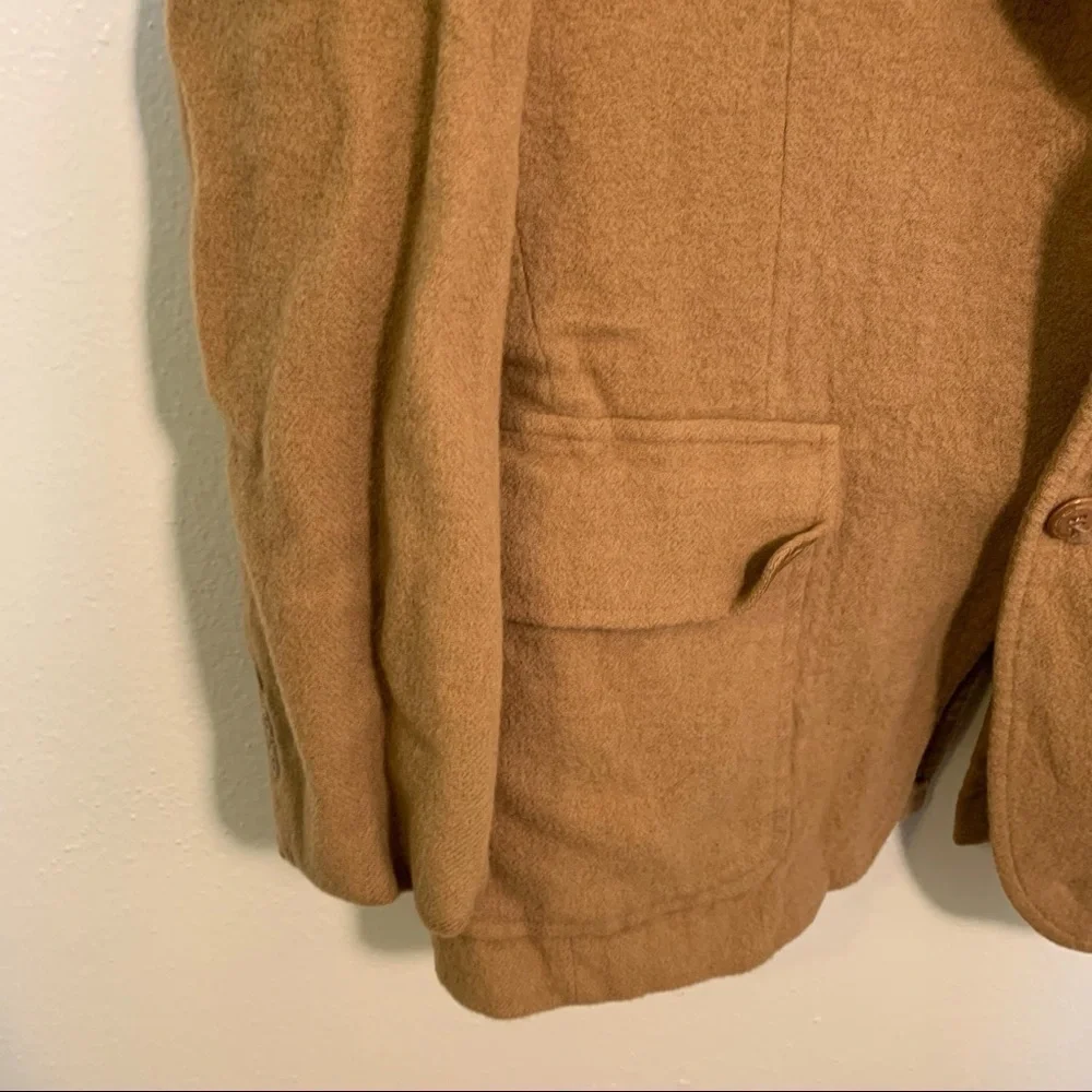 Vintage Palm Beach Men's Blazer Sports Coat 100% Camel Hair Camel Tan Union Made